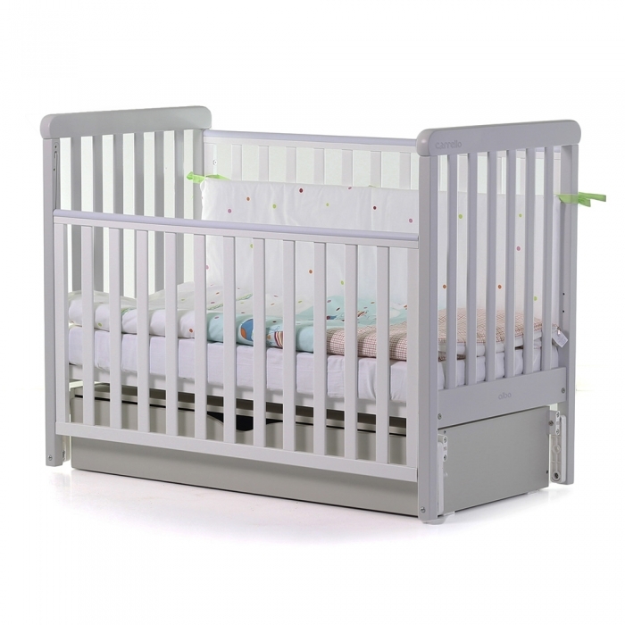 

Детская кроватка Carrello Alba маятник с ящиком Белый / Серый (Alba)