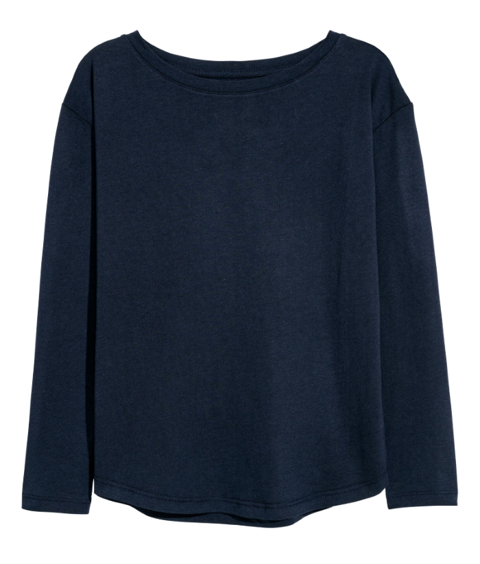 

Футболка с длинными рукавами для женщины H&M 0391220005  Темно-синий 64953, Футболка с длинными рукавами для женщины H&M 0391220005 XS Темно-синий 64953