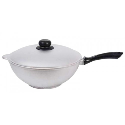 

Сковорода алюминиевая WOK Биол с крышкой 30 см (3002К)