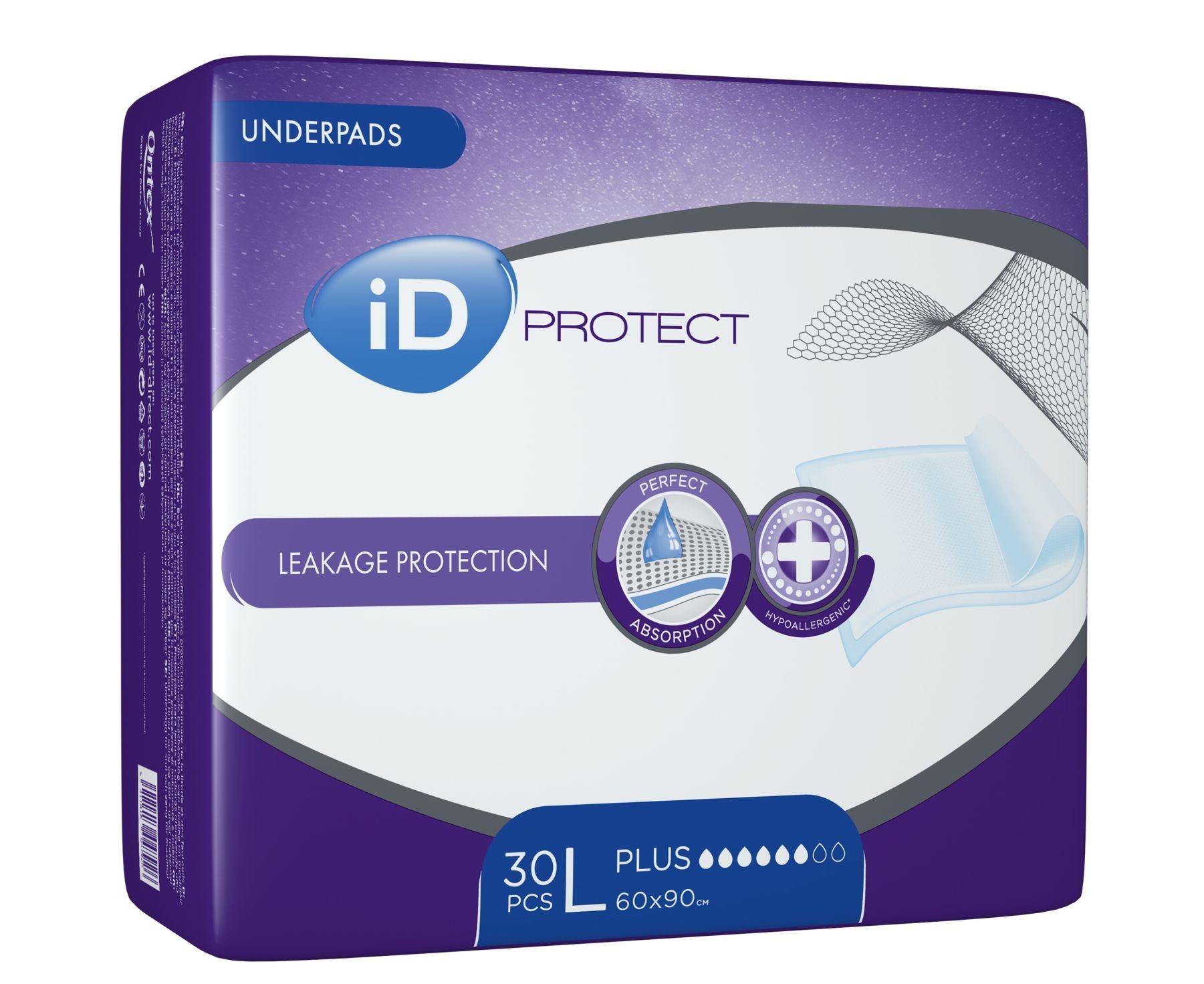 

Пелюшки гігієнічні ID Underpads Protect 60*90 Plus (30ш)