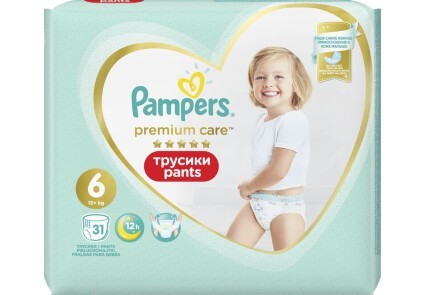 

Підгузники-трусики Pampers Premium Care Pants 6 (15+ кг) 31 шт