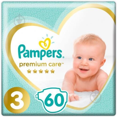 

Підгузники Pampers Premium Care 3 (6-10 кг) 60 шт