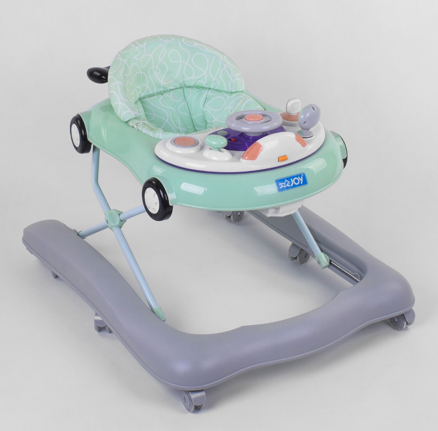 

Ходунки Joy Машинка W- W 12855 Mint / Grey (W 12855)