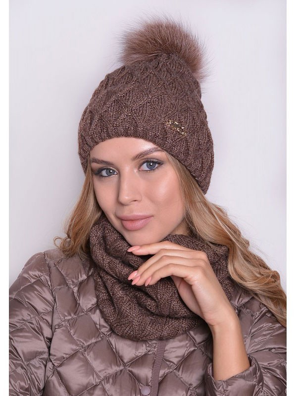 

Вязаный набор Retto 55-60 р. 7039-015 шоколад