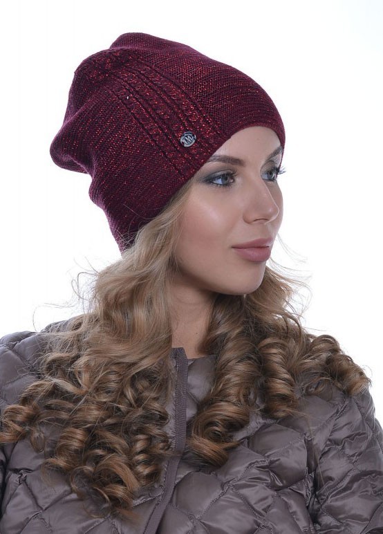 

Вязаная шапка Retto 55-60 р. 12030 бордовый