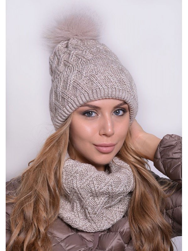

Вязаный набор Retto 55-60 р. 5049-076 бежевий