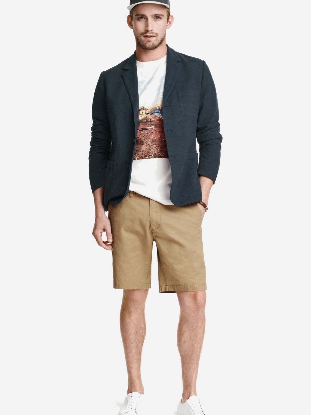 

Шорты H&M 0366859 34 Светло-бежевые