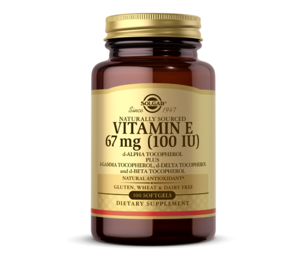 

Вітамін Е d-альфа-токоферол Vitamin E Solgar 67 мг 100 МО 100 капсул (SOL068)