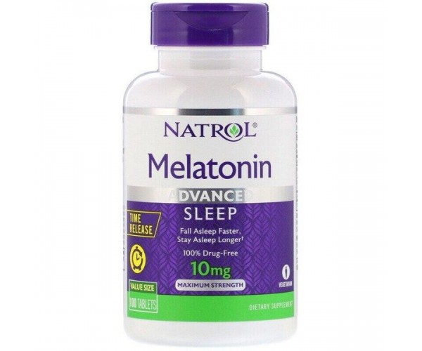 

Мелатонін Melatonin Advanced Sleep Time Release Natrol 10 мг 100 таблеток (NTRL071)