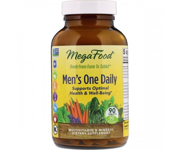 

Вітаміни для чоловіків Men's One Daily Iron Free MegaFood 90 таблеток (MF043)