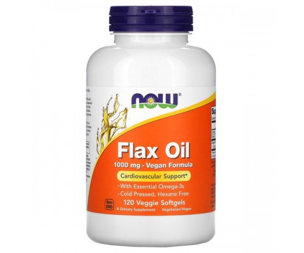

Лляна олія HI-LIGNAN Flax Oil Now Foods 1000 мг 120 капсул (NF462)