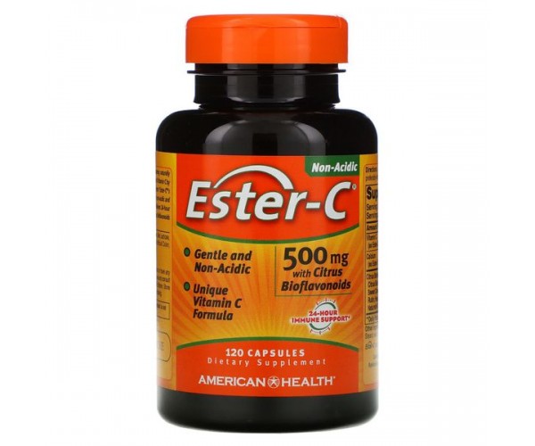 

Вітамін C з біфлавоноідамі Ester-C American Health 500 мг 120 капсул (AH013)