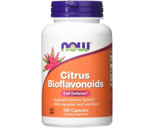 

Цитрусові біофлавоноїди Citrus Bioflavonoids Now Foods 700 мг 100 капсул (NF166)