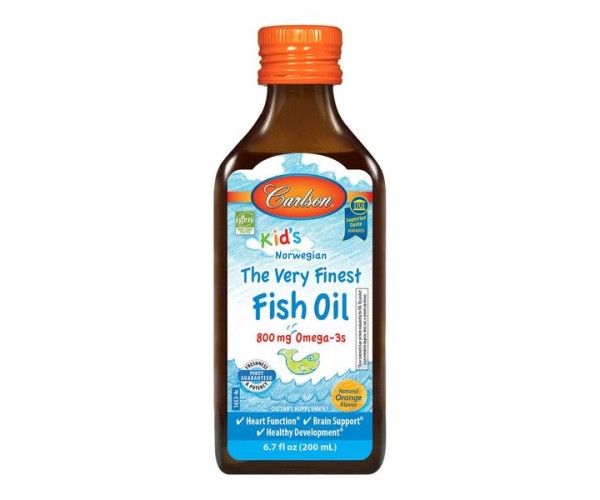 

Риб'ячий жир для дітей Kid's The Very Finest Fish Oil Carlson Labs апельсин 200 мл (CAR118)