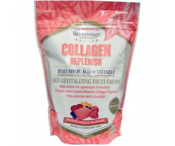 

Коллаген Collagen Replenish ReserveAge Nutrition фрукти 60 жувальних цукерок (RAN004)