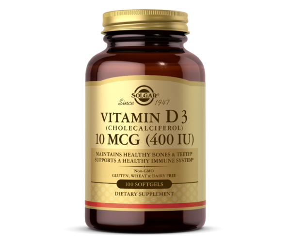 

Вітамін D3 Vitamin D3 Solgar 400 МО 100 капсул (SOL044)