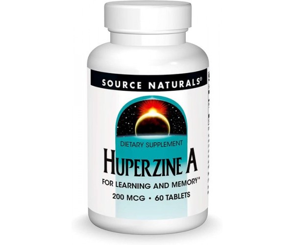 

Вітаміни для мозку Huperzine A Source Naturals 200 мкг 60 таблеток (SNS139)