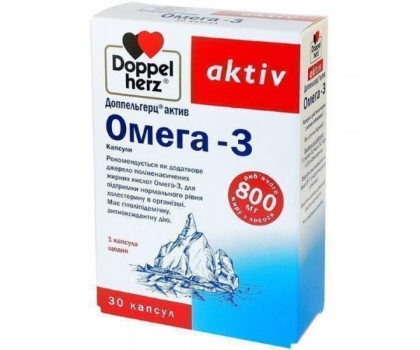 

Актив Омега-3 Чисті Судини Doppelherz 30 капсул (DH002)