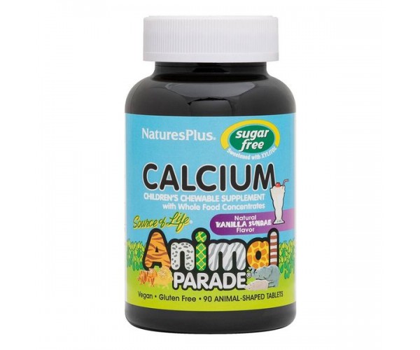 

Жувальний кальцій для дітей Animal Parade Sugar Free Calcium Childrens Natures Plus Chewable ваніль 90 тваринок (NP007)