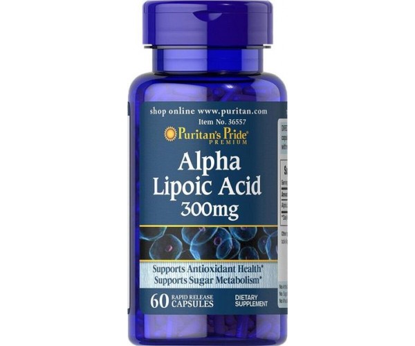 

Альфа-ліпоєва кислота Alpha Lipoic Acid Puritan's Pride 300 мг 60 капсул (PP017)