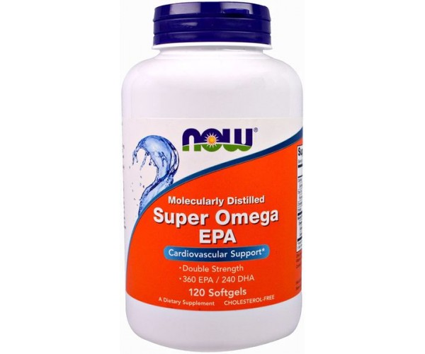 

Супер Омега 3 подвійна сила Super Omega EPA Now Foods 120 капсул (NF727)