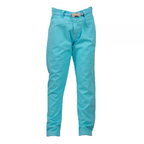 

Хлопковые штанишки для девочки 5 лет (110 см) O 60029-blue голубой цвет