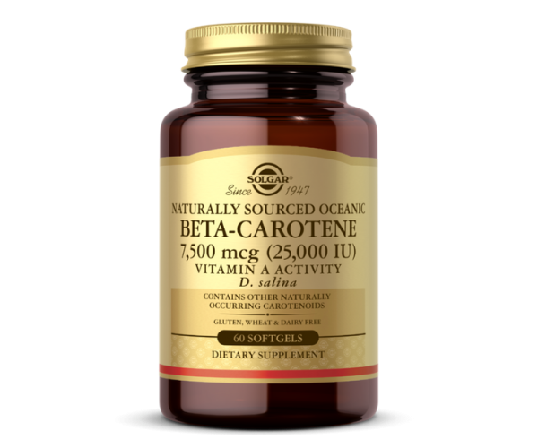 

Бета каротин Beta Carotene Solgar 25000 МО 60 капсул (SOL027)