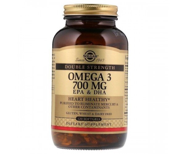 

Риб'ячий жир Omega-3 EPA DHA Solgar 700 мг 120 капсул (SOL227)