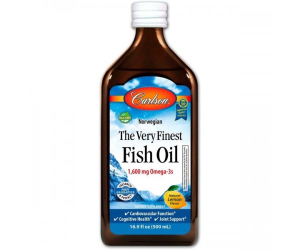 

Риб'ячий жир The Very Finest Fish Oil Carlson Labs лимон 500 мл (CAR090)