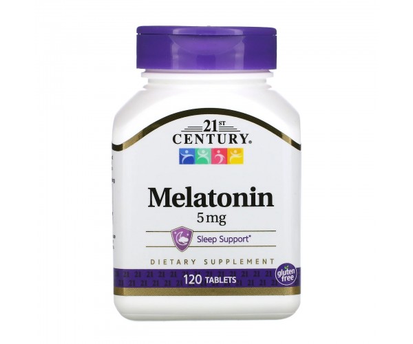 

Мелатонін Melatonin 21st Century 5 мг 120 таблеток (С21022)