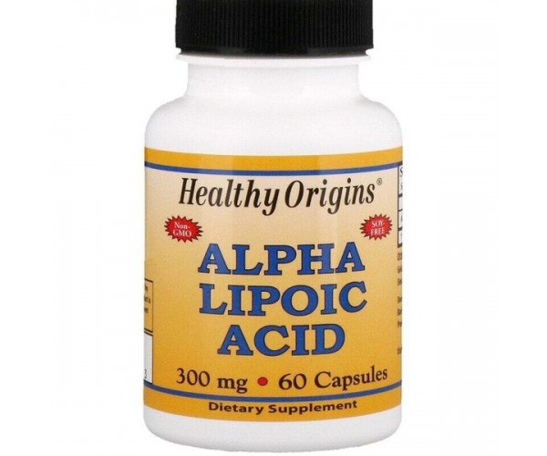 

Альфа-ліпоєва кислота Alpha Lipoic Acid Healthy Origins 300 мг 60 капсул (HO018)