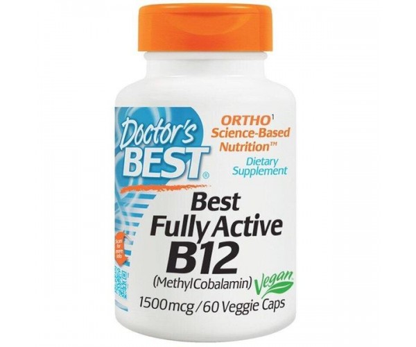 

Вітамін В12 метилкобаламін Active B12 Doctor's Best активний 1500 мкг 60 капсул (DB026)