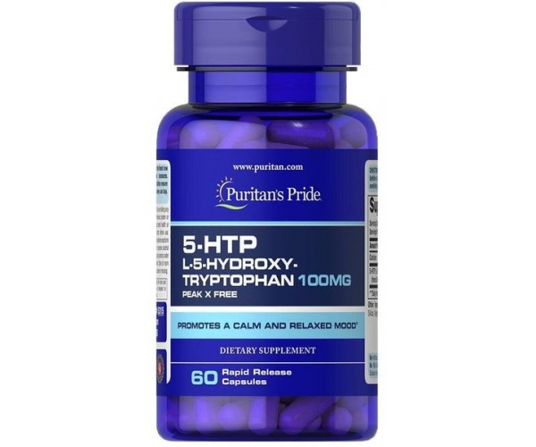 

Амінокіслота 5-HTP (Гідрокситриптофан) Puritan's Pride 100 мг 60 капсул (PP004)