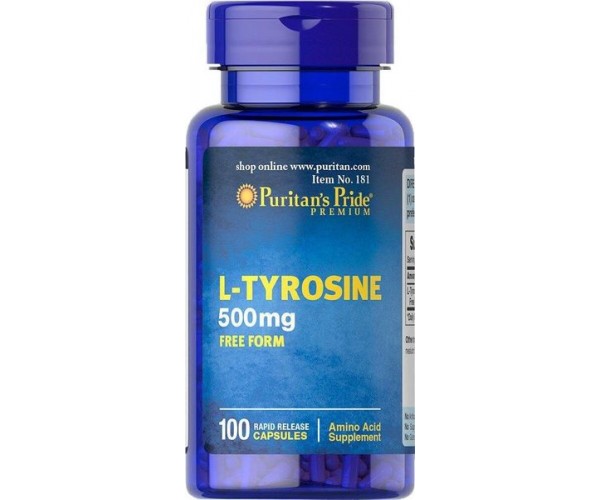 

Л-тирозин L-Tyrosine Puritan's Pride 500 мг 100 капсул (PP176)