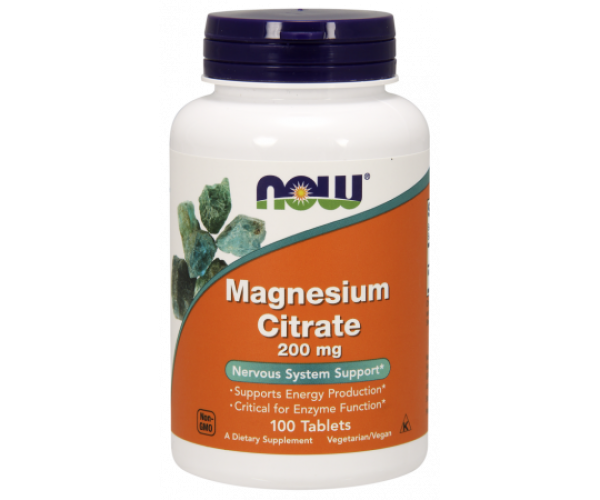 

Цитрат магнію Magnesium Citrate Now Foods 200 мг 100 таблеток (NF472)