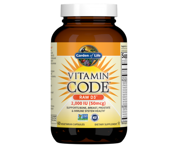 

Вітамін D3 RAW D3 Vitamin Code California Gold Nutrition 2000 МО (50 мкг) 60 капсул (GOL059)