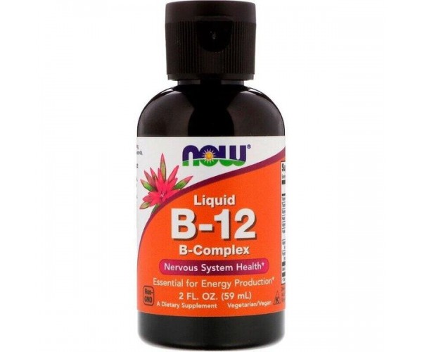 

Вітамін В12 комплекс рідкий Liquid B-12 Now Foods 59 мл (NF011)