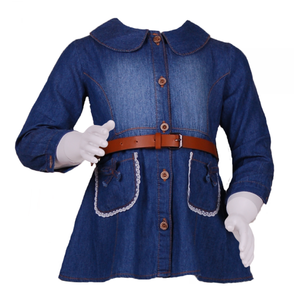 

Туника джинсовая с карманами 5 лет (110 см) Z 50130-jeans голубой цвет