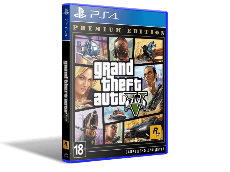 

Игра Grand Theft Auto V Premium Edition для PS4 (Blu-ray диск, Russian version)