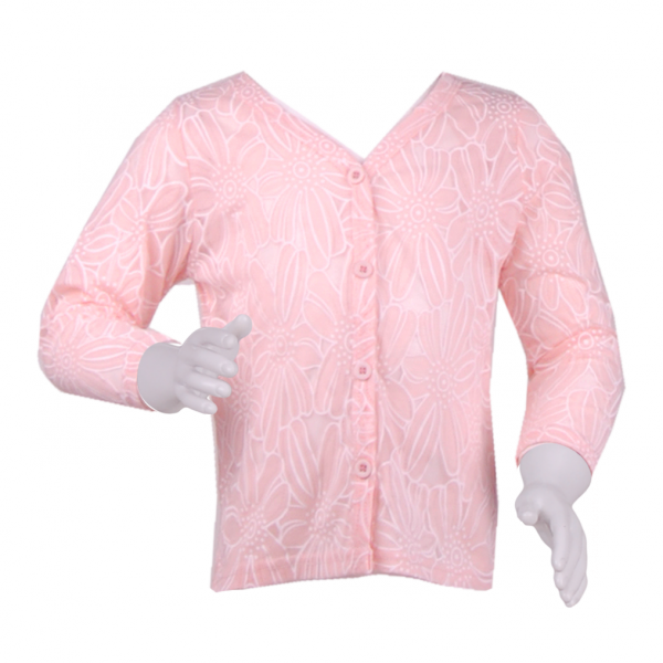 

Летняя кофточка для девочки с цветами 6 лет (116 см) O 30173-light pink светло розовый цвет