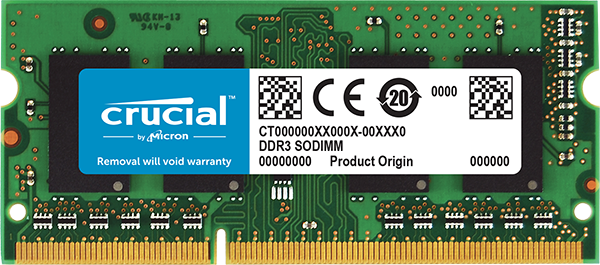 

Оперативная память Crucial SODIMM DDR3L-1866 8192MB PC3L-14900 (CT102464BF186D)