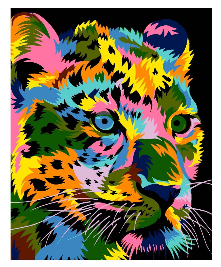 

Картина для рисования по номерам Qiwi Art Яркая львица 40х50 см (QA58)