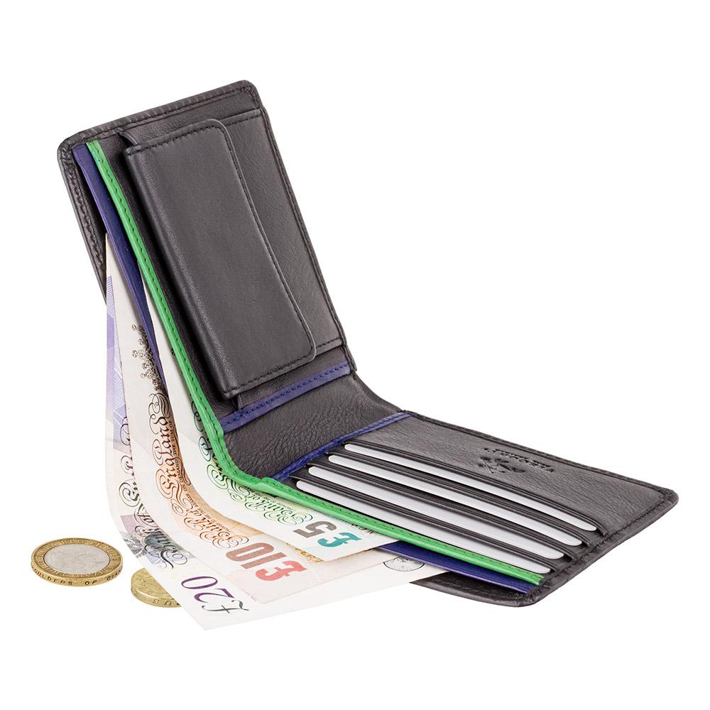 

Мужской кошелек Visconti BD10 (Black/Green) - черно-зеленый