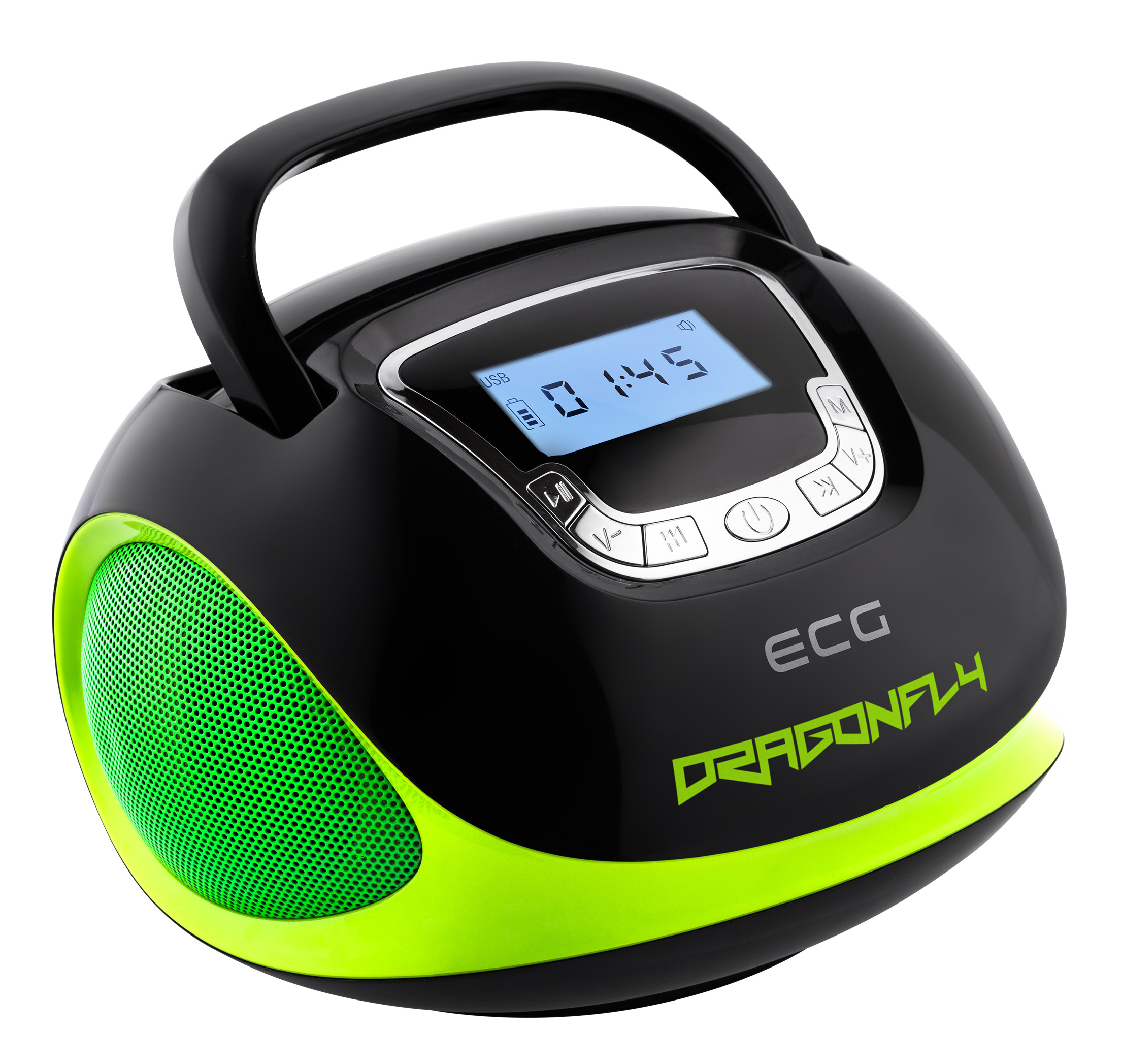 

Радіогодинник ECG R 500 U Dragonfly Чорний/ Зелений