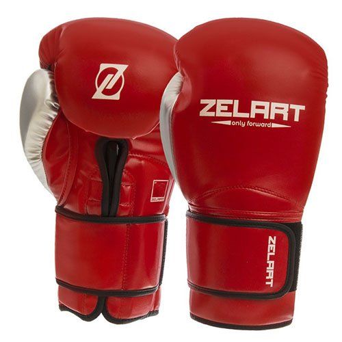

Перчатки боксерские BO-1384 Zelart 10oz Красно-серебряный (37363056)