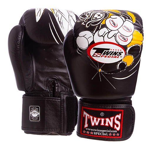 

Перчатки боксерские FBGV-3-15-WH Twins 12oz Черный (37426088)