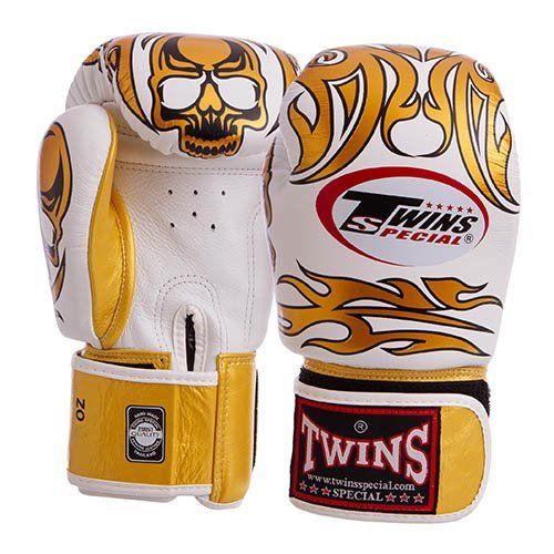 

Перчатки боксерские FBGVL3-31 Twins 16oz Бело-золотой (37426084)