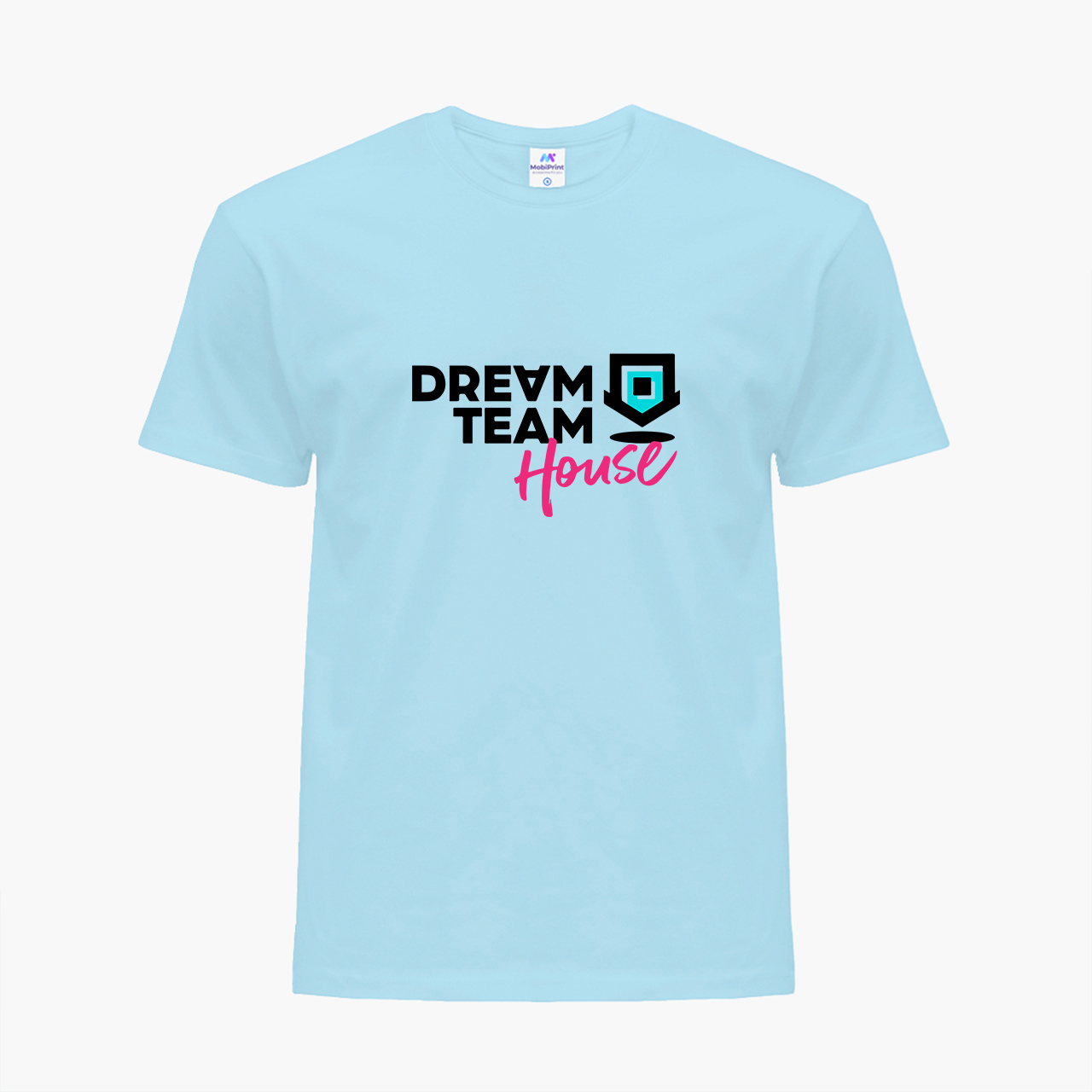 

Детская футболка для девочек Тиктокерский Дрим Тим Хаус (Tiktoker Dream Team House) (25186-3032-36) 158-164 см Хлопок Голубой