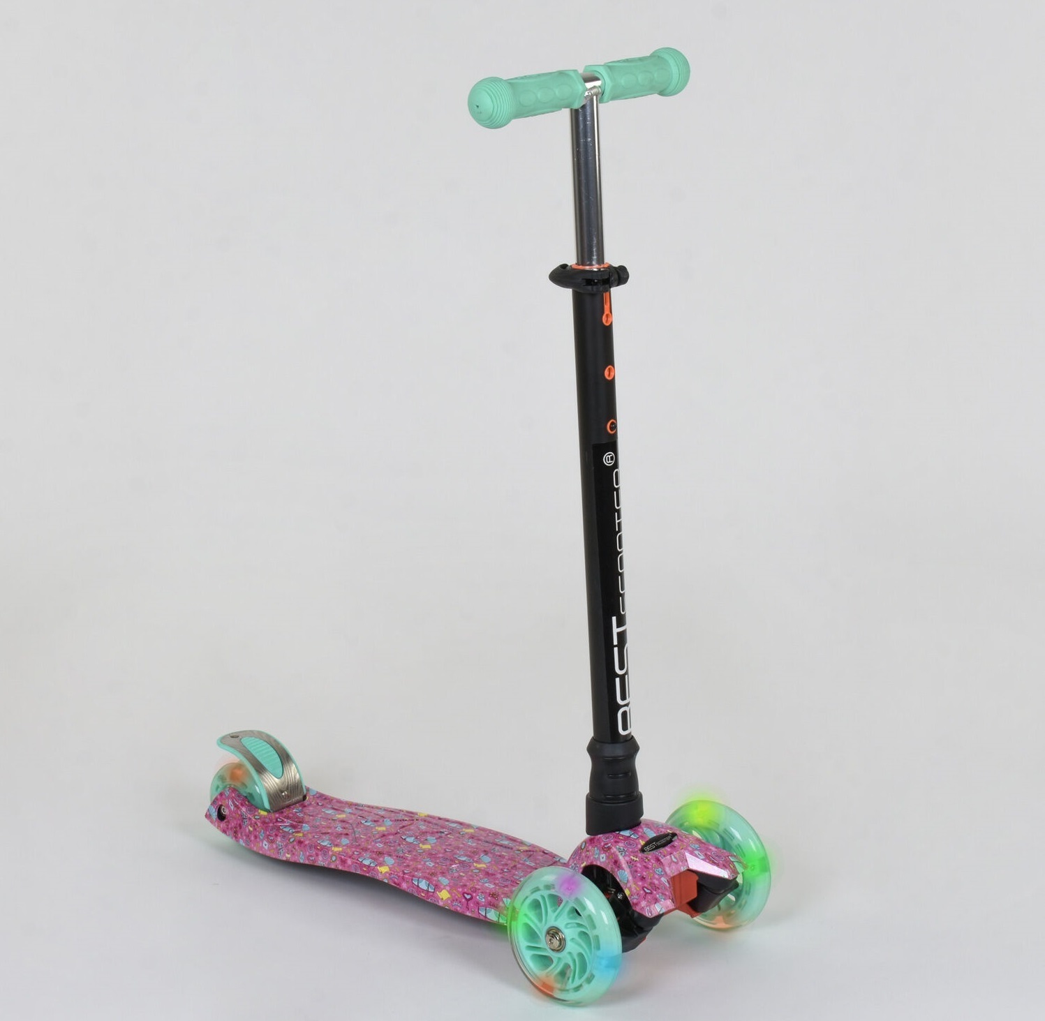 

Самокат Best Scooter MAXI А 25594 /779-1337 Pink / Mint (779-1337)