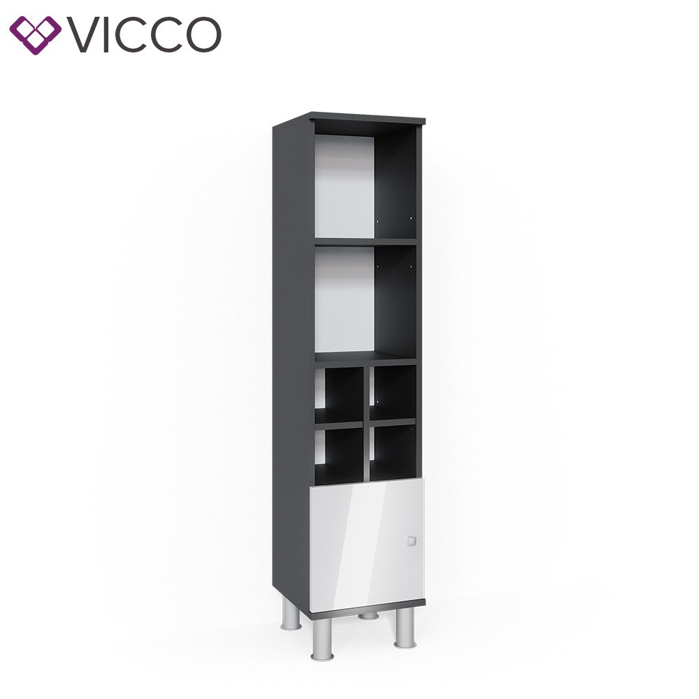 

Шкафчик в ванную Vicco Fynn, антрацит, белый
